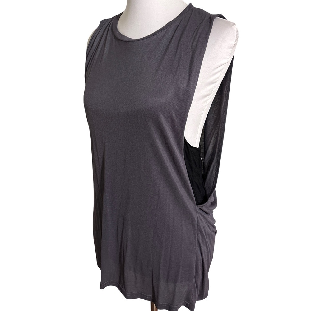 Love Riche Charcoal Sleeveless Tank Top